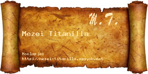 Mezei Titanilla névjegykártya